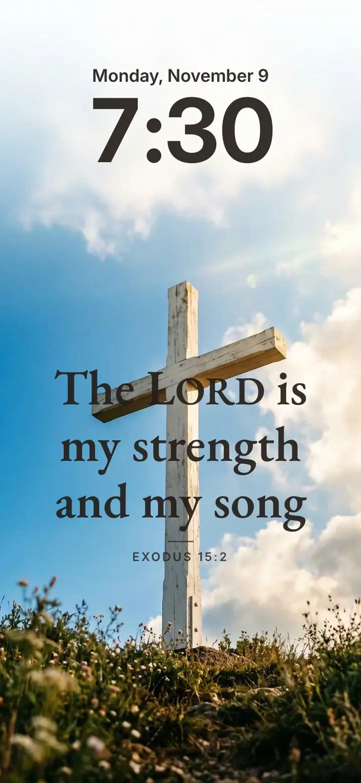 Light and the Cross: Exodus 15:2 in Classic lettering