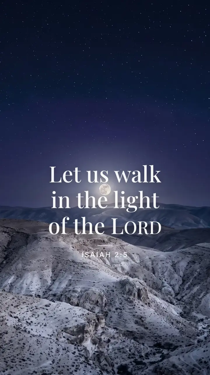 Advent: Isaiah 2:5 on an Advent picture